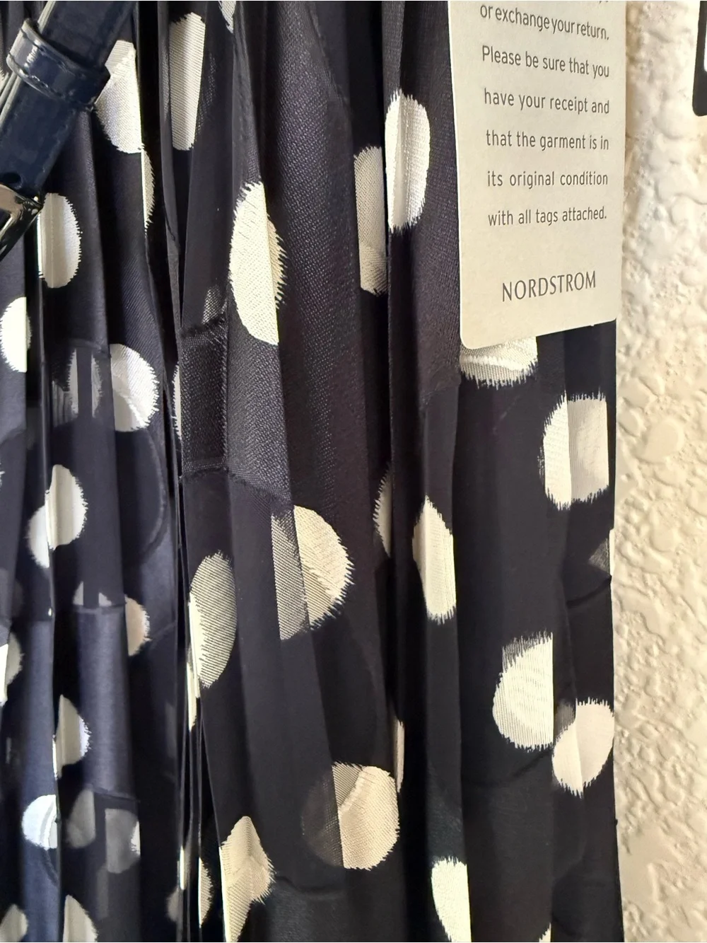 Adrianna Papell Polka Dot Burnout Dress | Pleated Fit & Flare | NWT | Size 12 - Picture 9 of 11